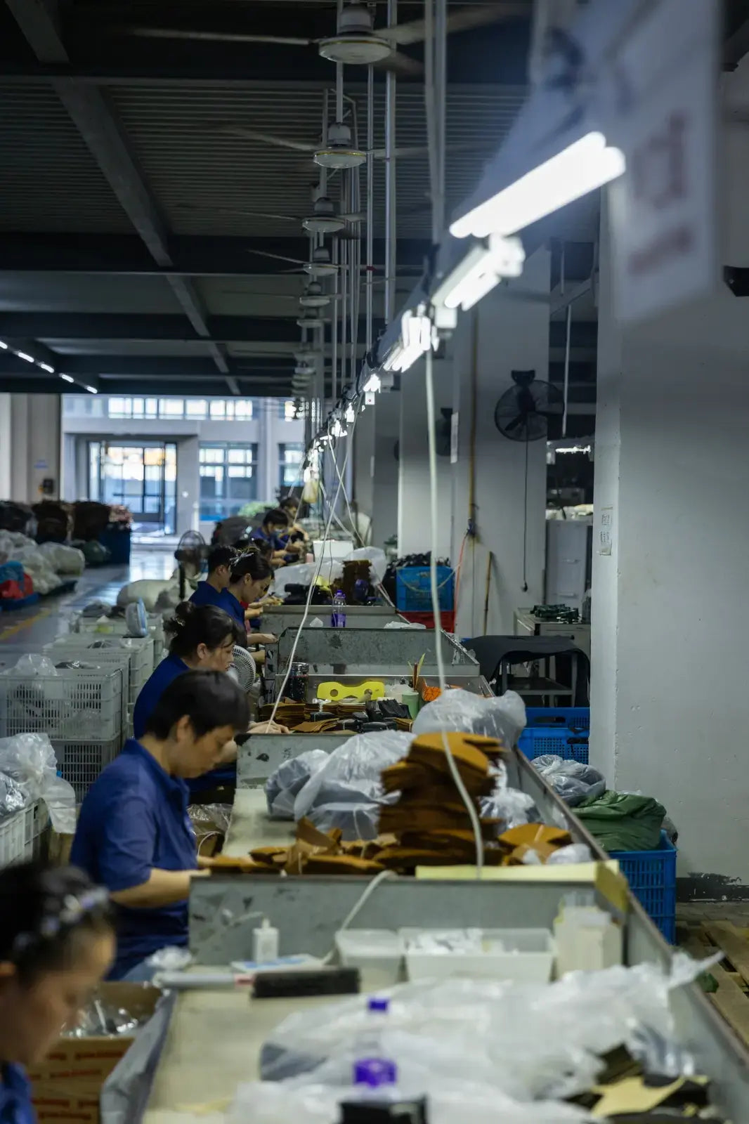 Footwear stitching production line