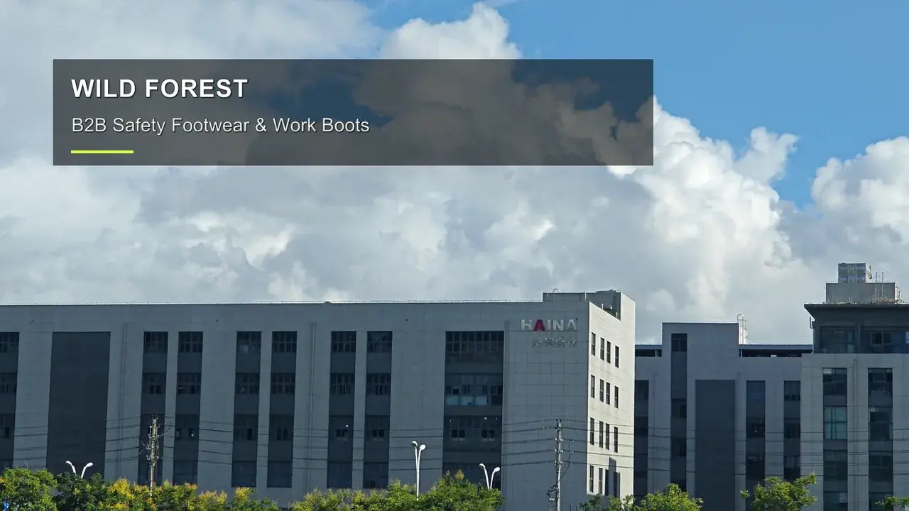 Wild Forest safety footwear manufacturing partner building